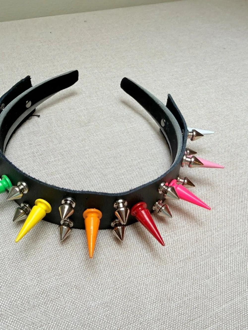Rainbow Spiked LGBTQ Goth Punk Headband